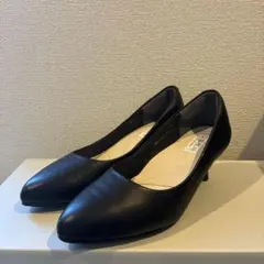 卑弥呼 跳べるパンプス 22cm 黒