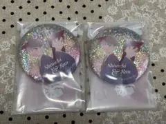 名探偵コナン　缶バッジ　新一　蘭