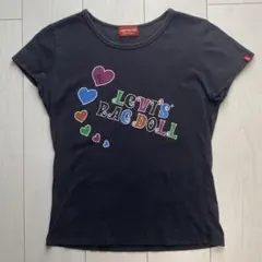 00s y2k archive Tシャツ ブラック ストリート グランジ ハートのサムネイル