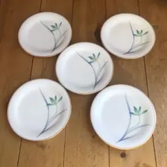 香蘭社　植物模様の皿 5枚セット