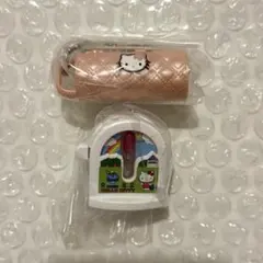 サンリオ　レトロミニチュアチャーム2 キティ　砂時計　ペンケース　2個セット