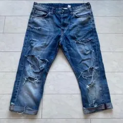 ダメージデニム ジーンズ、H&M メンズ、ユニクロ、ザラ　メンズ、
