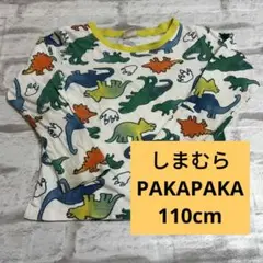 しまむら　PAKAPAKA 　長袖恐竜Tシャツ　110cm 4
