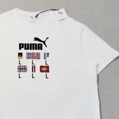【新品タグ付】PUMA SELECT国旗グラフィックTシャツ L 白 緑目プーマのサムネイル