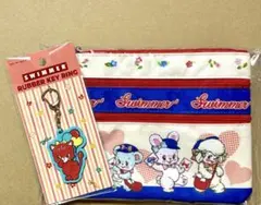 郵便局限定 SWIMMER　スリージップポーチ&ラバーキーリングセット