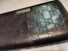 GUCCI ブラウン 長財布 GGパターン