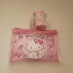 胸キュンメモリーズ クリアフラットポーチ S　チャーミーキティ　コインシリンダー