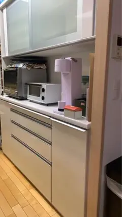 【9／25まで】ホワイト 食器棚　引き出し式