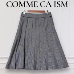 COMME CA ISM チェック柄 フレアスカート ひざ丈