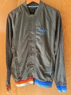 00sアディダス　オリジナルスシェル刺繍ブルゾン ジャージトラックジャケット L