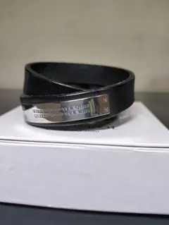 ドクターモンローシルバープレート　メッセージブレスレット　レザーSV９２５