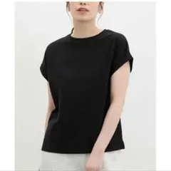 美品(XL)ユニクロ　オーバーサイズTシャツ　半袖　コットン100% 綿　黒のサムネイル