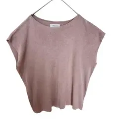 OPAQUE.CLIPトップス　 サマーニット M くすみピンク 手洗い可　上品