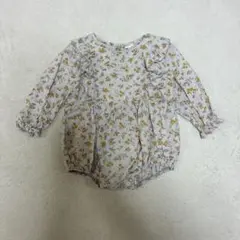 ザララ　韓国　長袖ロンパース　Sサイズ　80〜90cm 花柄　カバーオールのサムネイル
