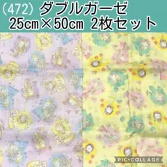 ダブルガーゼ(472)ディズニー　プリンセス　各25×50 2枚セット