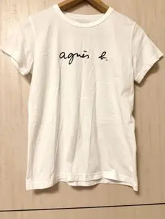 agnesb アニエスベー　ロゴプリント コットン 半袖Tシャツ　S