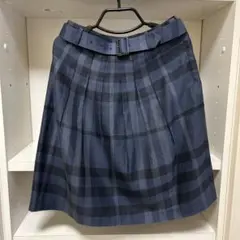 BURBERRY LONDON メガチェックベルト付きスカート L