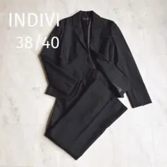 INDIVI スーツ 3点セット ブラック ストライプ - メルカリ