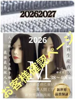 2026新世界　人毛　ウィッグ　フルウィッグ　シルクスキン　医療ウィッグ　レミー