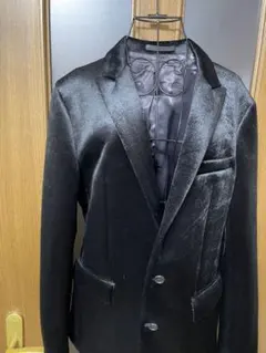 ゆめうつつ専用SAINT LAURENT ダークブルー ベロアベルベットシャツ