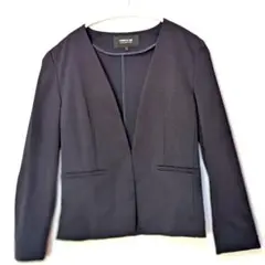 COMME CA ISM ノーカラージャケット サイズ7 ダークグレー