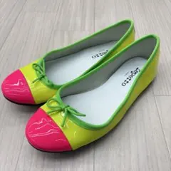 repetto レペット 蛍光 エナメル バレエシューズ 36 23cm