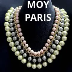 MOMI PARIS ネックレス ターコイズ風 ビーズ - メルカリ
