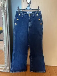 ZARA ボタン付きフレアデニム EU38