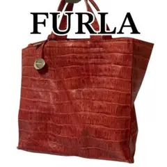 【極美品】FURLAフルラ　トートバッグ　赤
