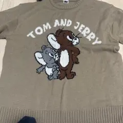 トムとジェリー ニットセーター ベージュ