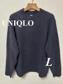 【UNIQLO】25FW スフレヤーンクルーネックセーター L ダークパープル