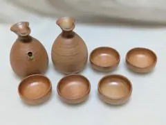 新品未使用/信楽焼/へちもん/徳利×2/おちょこ×5