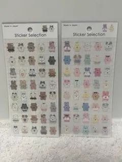 Sticker Selectionのくまさんのシール2枚セット