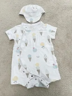 gelato pique アイスクリーム柄ロンパース・帽子セット 80-90