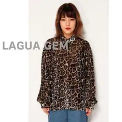 LAGUA GEM ラグアジェム　シャツ　ブラウス　ベロア　レオパード　羽織りのサムネイル