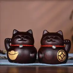 ペア招き猫 金運招福 千客万来 縁起物 幸運 開運 商売繁盛 風水 祝い贈り物