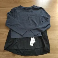 glitzern　異素材切替カットソー