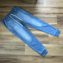 レディース　ウエストゴムストレッチ ブルーパンツ　L L