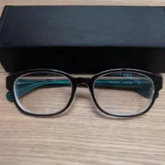 度付きメガネ　ブラウン　-5.50