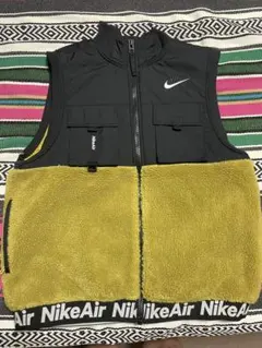 Nike フリース ベスト XL ブラック/オリーブ