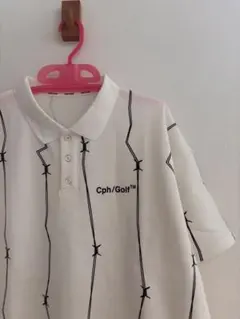 Cph/GolfWIRED STRIPE WIDE POLO 黒M 試着のみ - メルカリ