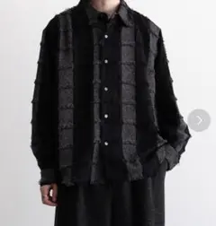 【新品未使用】キャスパージョン バリアスルーズシャツ -チェックフリンジ- M