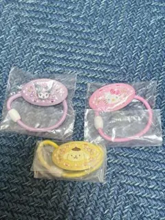 サンリオキャラクターズ 刺繍ヘアゴム　キティとクロミとポムポムプリン3点セット