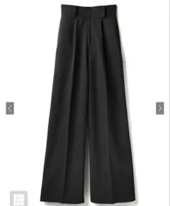 センタープレスワイドタックロングパンツ