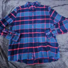 HUGO グレー/レッド チェックネルシャツ