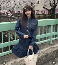 Riu デニムジャケット&スカート セット インディゴ リウ