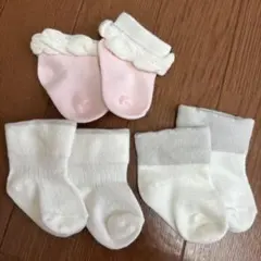 新生児〜3ヶ月靴下3枚セット