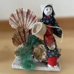 昭和レトロ 海女人形 意匠登録 郷土玩具 民芸品 貝殻細工 伊勢志摩