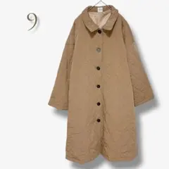 コイルナイン キルティング コート ベージュ ロング ゆったり 軽量 きれいめ