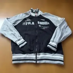 【希少】FILA UNDICI グレー　ブラック　ジップアップ スウェット　O